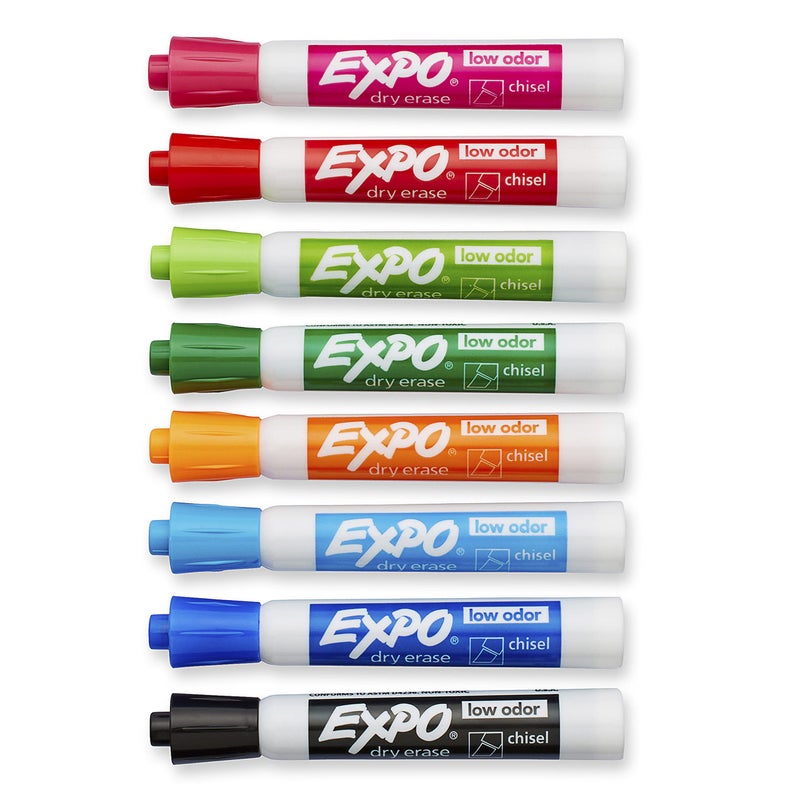 EXPO 1743032 Low-Odor Dry Erase Markers, Chisel Tip, Fashion Colors, 8-Count - Image 2